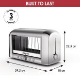 Magimix 11526 Vision Long Slot Toaster - Stainless Steel + Glass 