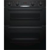 Bosch NBS533BB0B Red display, Main oven 5 functions, 2-piece slim pans, EcoClean back; 2nd oven 3 fu