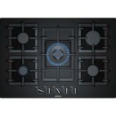 Siemens EP7A6QB90 75cm, 5 burners, 4.0kW Wok burner, stepFlame, Cast Iron supports, Star layout