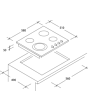 Hoover HHK46C 58cm Ceramic Hob Black Built-In