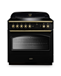 Rangemaster CLAS90FXEIBL/B 131770 CLASSIC FX 90 IND BLACK/BRS GB/IE