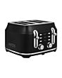 Rangemaster RMCL4S304 BK 4-Slice Long Slot Toaster, variable browning controls, high-lift function, 