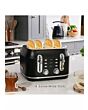 Rangemaster RMCL4S304 BK 4-Slice Long Slot Toaster, variable browning controls, high-lift function, 