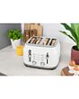 Rangemaster RMCL4S304 WH 4-Slice Long Slot Toaster, variable browning controls, high-lift function,