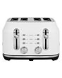 Rangemaster RMCL4S304 WH 4-Slice Long Slot Toaster, variable browning controls, high-lift function,