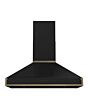 Rangemaster RPREHD100PGBL/AB1 Prestige Hood 100cm Gloss Blk /A.Brass