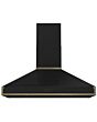 Rangemaster RPREHD110PCBL/AB1 Prestige Hood 110cm Chrcl Blk /A.Brass