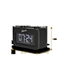 Roberts Radio Revival styled DAB+/FM bedside radio with Bluetooth with Alarms - Black