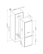 Sensis RFCMBI015470EW 54cm Frost Free Built-In Fridge Freezer