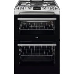 AEG CGX6130ACM 
60cm Gas Cooker, Gas Double Oven with electric grill, Triple crown burner, Light in 