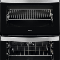 AEG CKB6541ACM 60cm Double Oven Cooker Gas Hob SS