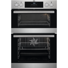AEG DCB331010M 
Multifunction double oven, Stainless Fascia, Retractable Rotary Controls, 2 Main Ove