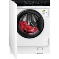 AEG LF8E8436BI 
Integrated Washing Machine. 8kg wash load, 1400rpm spin speed, OKOMix technology, me