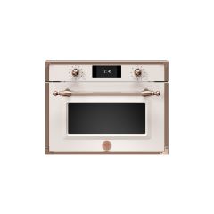 Bertazzoni F457HERVTAC Heritage Series TFT 45cm Combi-Steam Oven Ivory/Copper