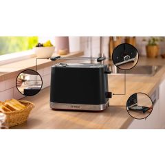Bosch TAT4M223GB 2 Slice Toaster - Black