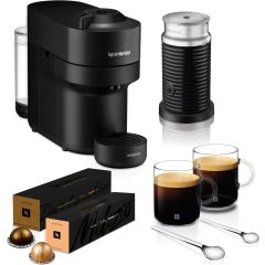 Delonghi ENV90.BAE Vertuo Pop Coffee Machine Bundle Pack Black