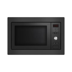 Fisher+Paykel OM25BLSB1 Microwave Oven 600mm 27L, 8 Function - Black Glass