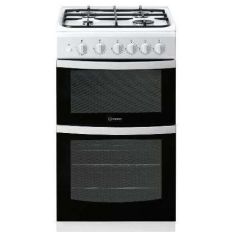 Indesit ID5G00KMW Gas freestanding double cooker: 50cm - ID5G00KMW/UK