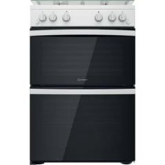 Indesit ID67G0MCWUK Gas freestanding double cooker: 60cm - ID67G0MCW/UK