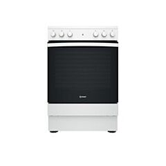 Indesit IS67V5KHW 60cm Single Oven Electric Cooker with Ceramic Hob - White