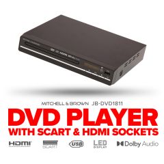 Mitchell + Brown JB-DVD1811 DVD Player With Scart + HDMI Sockets