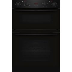 Neff U1DCC0AK3B CircoTherm Main oven, 2 functions, Red LED display. 2nd oven 3 functions