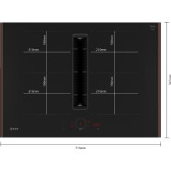 Neff V57YHQ4C0 Flex Design, 70cm Venting Hob, Built-in dimension 60cm, Twist Touch control, 2 x comb