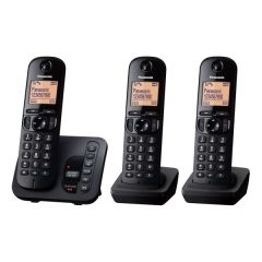 Panasonic KX-TGC223EB Digital Cordless Answerphone - Triple