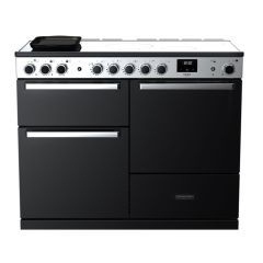 Rangemaster EDDLB110EIGBLK/CM1 Edge Deluxe 110Cm Induction Range Cooker - Black Glass Finish 