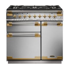 Rangemaster ELS90DFFSS/AB 135370 ELISE 90 DF ST/STEEL ANTIQUE BRASS GB/IE