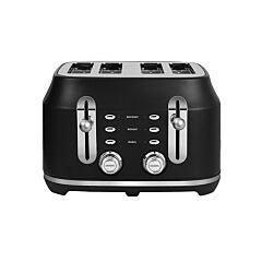 Rangemaster RMCL4S304 BK 4-Slice Long Slot Toaster, variable browning controls, high-lift function, 