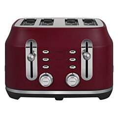 Rangemaster RMCL4S304 BU 4-Slice Long Slot Toaster, variable browning controls, high-lift function, 
