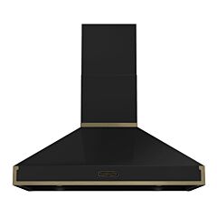 Rangemaster RPREHD100PGBL/AB1 Prestige Hood 100cm Gloss Blk /A.Brass