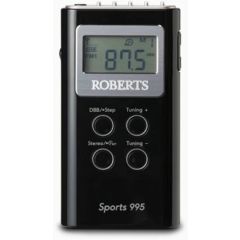 Roberts Radio SPORTS995BK 2 band PLL synthesised stereo personal radio in black