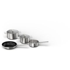 Siemens HZ9SE040 Four piece pan set, suited for induction, radiant ceramic and gas. Consists of 1 x 