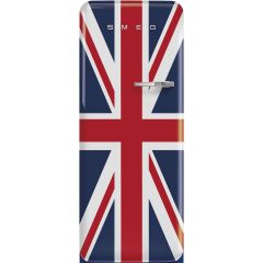 Smeg FAB28LDUJ5 60cm 50s Style Left Hand Hinge Fridge with Icebox Union Jack