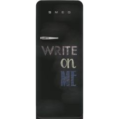 Smeg FAB28RDBB5 60cm 50s Style Right Hand Hinge Fridge with Icebox - Black Board