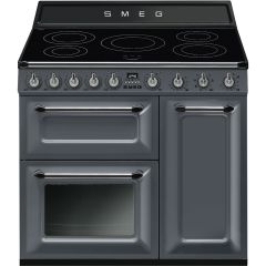 Smeg TR93IGR2 90cm Victoria Electric Range Cooker Slate Grey
