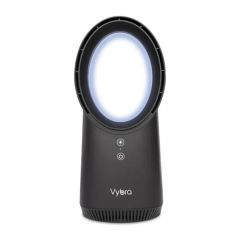 Vybra SOLO BLACK Rechargeable Bladeless + Cordless Desktop Fan