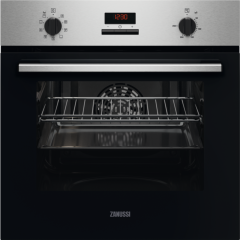 Zanussi ZOHHE2X2 59.4cm Built In Electric Single Oven - Stainless Steel
