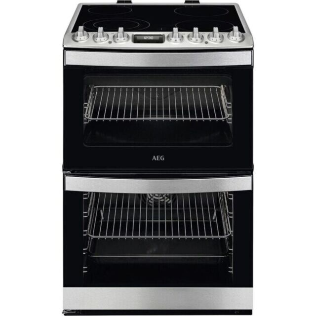 AEG CCB6741ACM 
60cm Electric Ceramic Double Oven, 4 Fast heat Cooking Zones, Multi-Function oven (8
