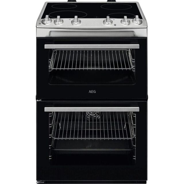 AEG CCX6501ACM 
60cm Double Oven with Thermaflow® fan operated main oven and conventional top oven, 
