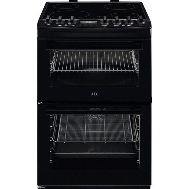 AEG CCX6740ACB 
60cm Double Oven with Multi-function main oven and conventional top oven, Fast heat 
