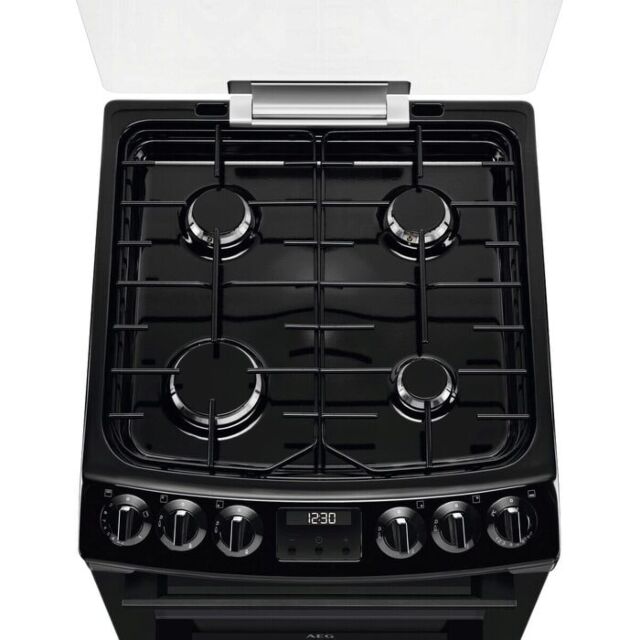 AEG CGX1130ACB 
55cm Gas Cooker, Gas Double Oven with electric grill, Clock and Minute Minder, Light