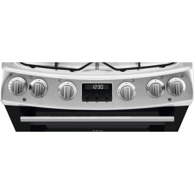 AEG CGX6130ACM 
60cm Gas Cooker, Gas Double Oven with electric grill, Triple crown burner, Light in 