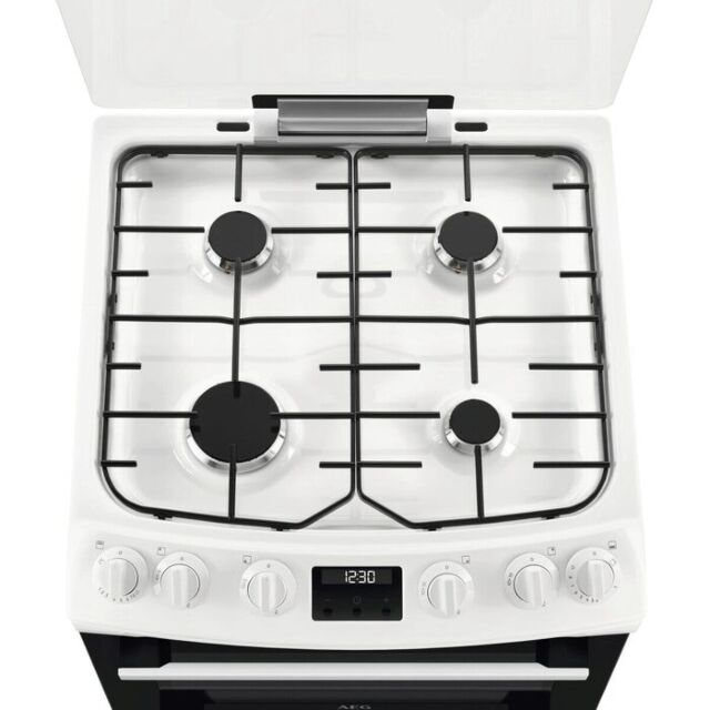AEG CGX6130ACW 
60cm Gas Cooker, Gas Double Oven with electric grill, Triple crown burner, Light in 
