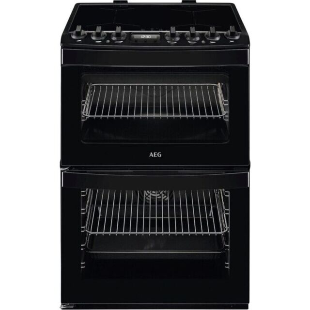 AEG CIB6743ACB 
60cm Electric Induction Double Oven, 4 Induction Cooking Zones, Programmable main ov