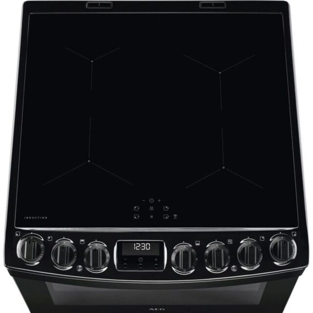 AEG CIB6743ACB 
60cm Electric Induction Double Oven, 4 Induction Cooking Zones, Programmable main ov