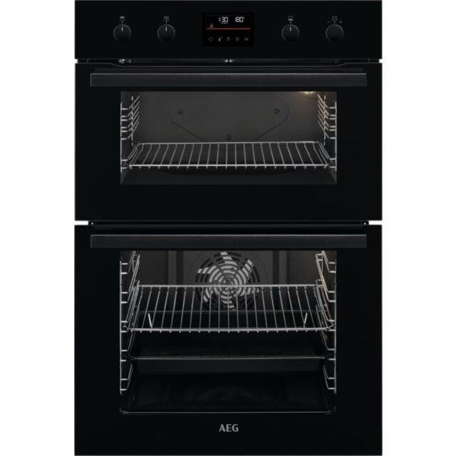AEG DCB535060B 
Multifunction double oven, Steel fascia with Retractable Rotary Controls, 8 Main Ove
