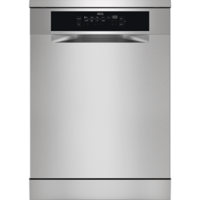 AEG FFB74707PM Freestanding 60cm Dishwasher, XXL Capacity, 7000 Series, MaxiFlex, 14 Place Settings
